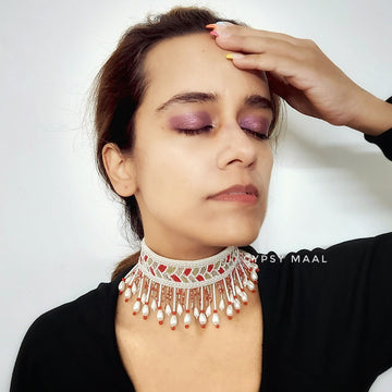 Aztec Bugle Beads Choker